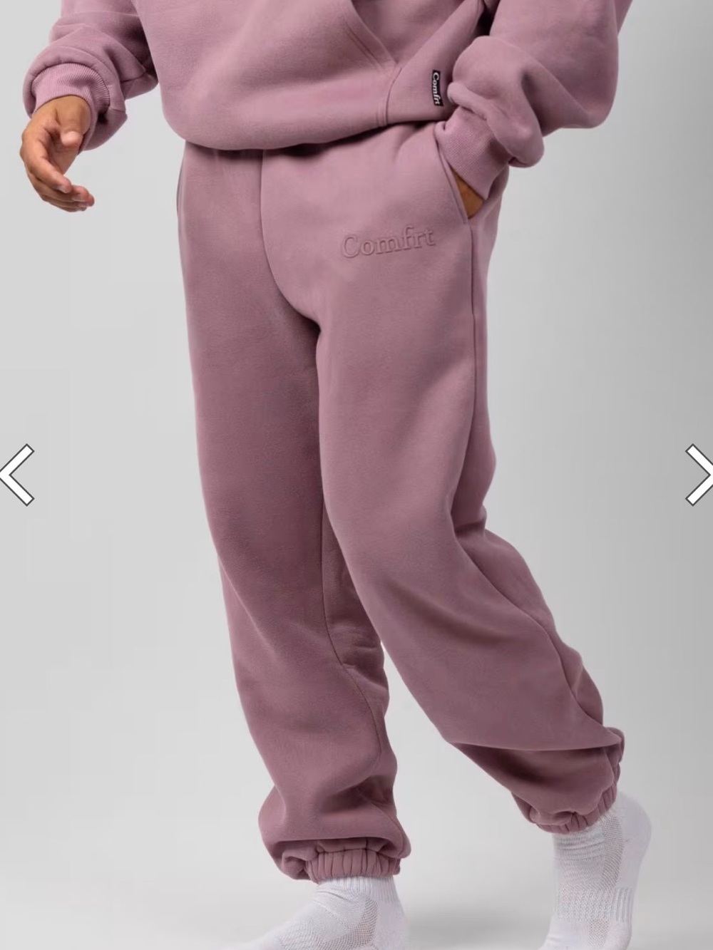 Comfort Fleece Joggers in Mauve